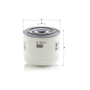 Масляний фільтр W913/1 MANN-FILTER