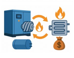 Детальніше про статтю ♻️ Рекуперація тепла в гвинтових компресорах — як зменшити витрати та використати енергію з розумом
